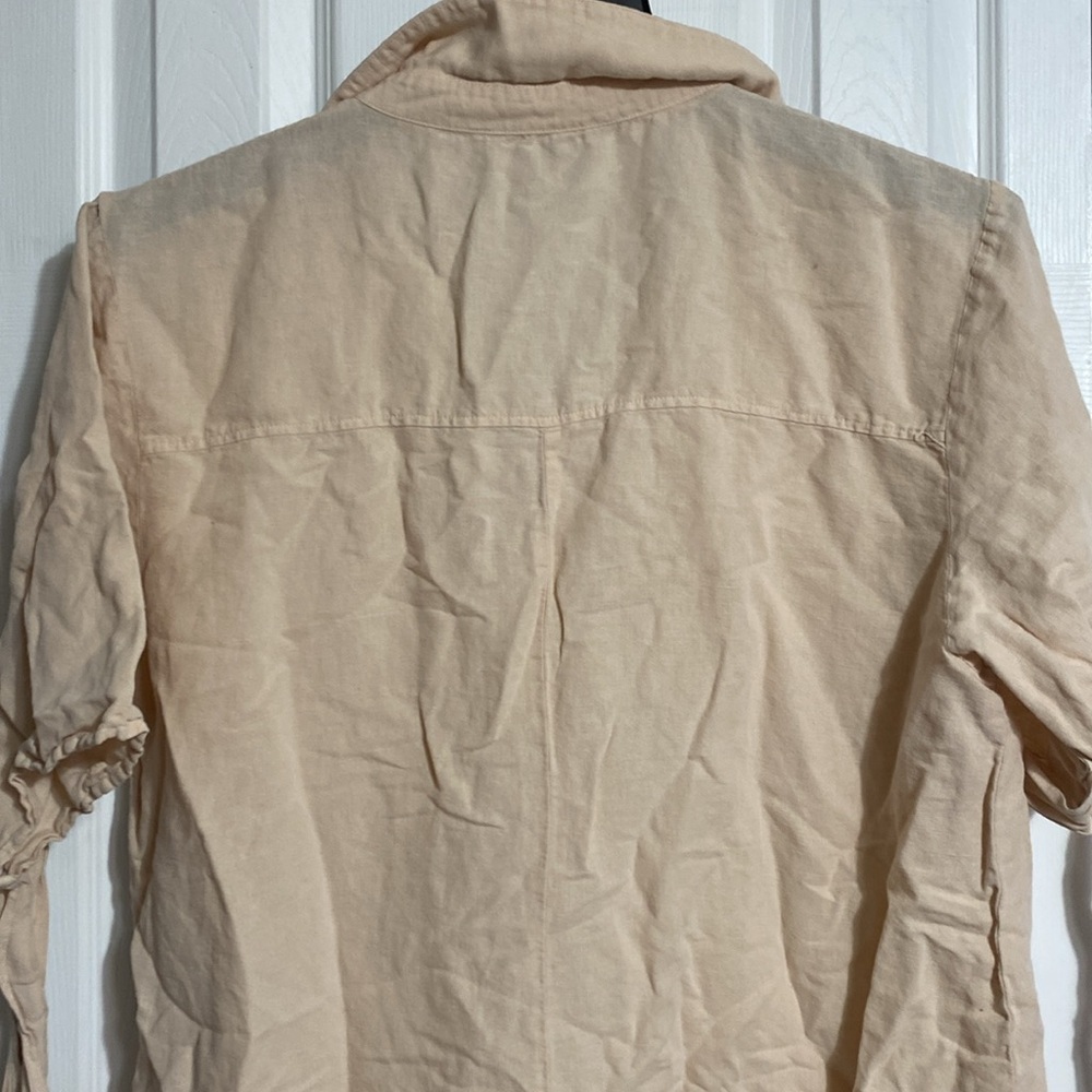 Zara Beige Button-Up Tunic - Picture 7 of 11